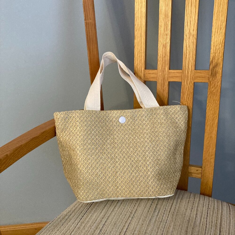 Straw Mini Tote Satchel Nip - image 1